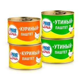 Набор паштетов, Моя семья, 4 х 160 г Набор паштетов, Моя семья, 4 х 160 г