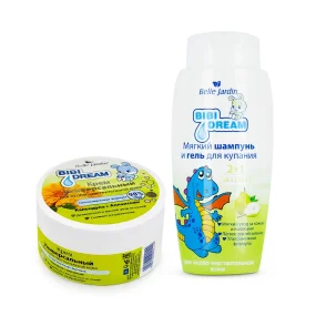 Set - Kinder, Shampoo-Duschgel + Creme, Belle Jardin