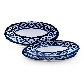 Teller Servierplatte Pahta Gul oval 29 cm, 3 Stück, Usbekisches Porzellan