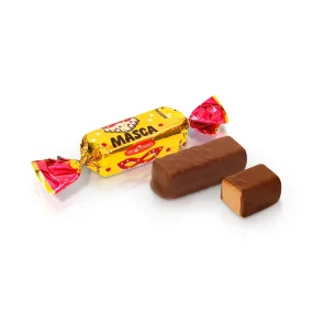 Konfekt - Maska, mit Erdnüssen und Waffelkrümel, in kakaohaltiger Fettglasur, 300 g