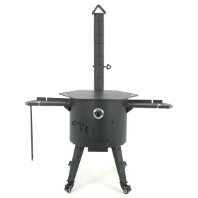 Учаг с трубой Ø 44 см + плита + термометр + ролики: 4 шт. + столик: 2 шт + диспенсер для зубочисток