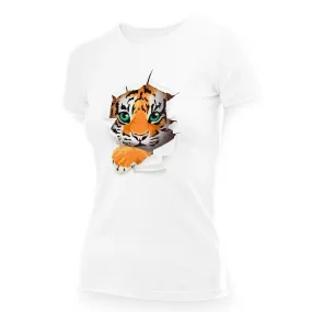 T-Shirt für Frauen - Design Vylezayushchij tigr, Baumwolle
