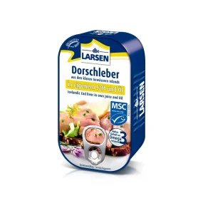 Dorschleber in eigenem Saft und Öl, Larsen, 121 g Dorschleber in eigenem Saft und Öl, Larsen, 121 g