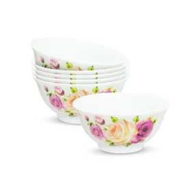 Набор из 6 пиал - Розовые розы, Ø 11 см