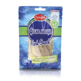 Snack aus Goldstreifen-Meerbrasse-Filet, getrocknet und gesalzen, Octopus, 36 g