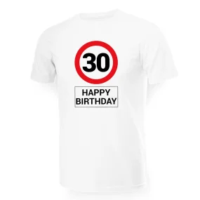 Футболка мужская - дизайн Happy birthday 30, хлопок