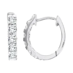 Серьги, серебро 925°, фианит