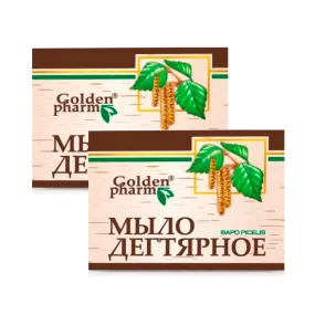 Seife - Teer, Golden Pharm, 70 g х 2 Seife - Teer, Golden Pharm, 70 g х 2