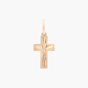 Kreuz Anhänger, Rotgold 585°, 20 mm