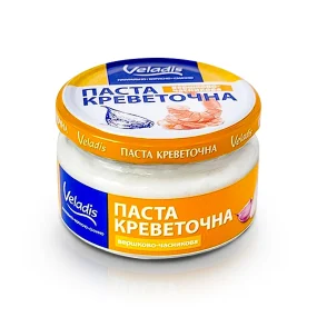 Паста креветочная  - Сливочно-чесночная, Veladis, 160 г Паста креветочная  - Сливочно-чесночная, Veladis, 160 г