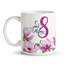 Кружка - С днём 8 Марта, керамика, 330 мл Кружка - С днём 8 Марта, керамика, 330 мл