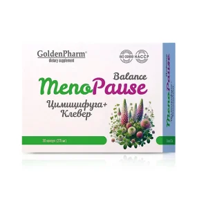 Менопауза Баланс , с цимицифугой и клевером, GoldenPharm, 30 капсул