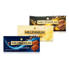 Набор пористого шоколада - Millennium, 3 x 90 г Набор пористого шоколада - Millennium, 3 x 90 г