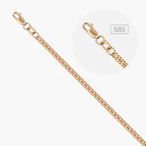 Kette, Rotgold 585°, Ø 0,5 mm, Breite 2,5 mm