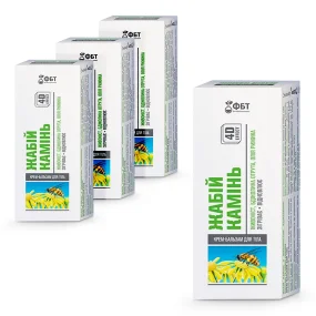 Creme-Balsam für den Körper - Krötenstein, mit Rittersporn, Bienengift und Leindotteröl, 75 ml х 4