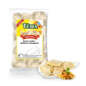 Wareniki, Teigtaschen mit Weißkohl und Champignons, Tescha, 600 g