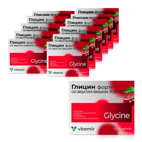 Glycin Forte 300 mg, Vitamir, mit Kirschgeschmack, 12 х 30  St.