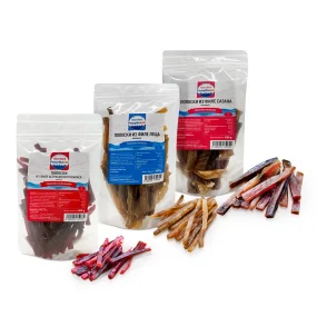 Trockenfisch-Set, Filetstreifen von Brasse, Karpfen und Karauschen, 3 x 200 g