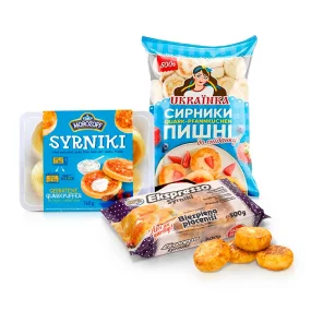 Probierpaket Quarkpfannkuchen - Syrniki, 1,36 kg Probierpaket Quarkpfannkuchen - Syrniki, 1,36 kg
