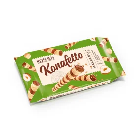 Трубочки вафельные - Konafetto, со вкусом ореха, Roshen, 140 г