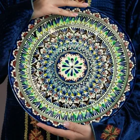 Lagan - Rischtan, tief, Keramik, Handarbeit, Muster MIX, Ø 34 cm