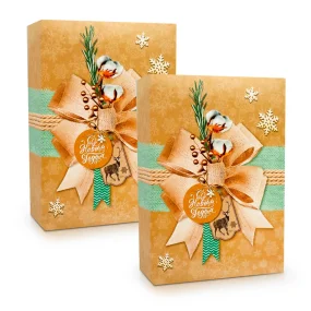 Geschenkkarton - Frohes Neues Jahr, Karton, 16 x 23 x 7,5 cm, 2 St.