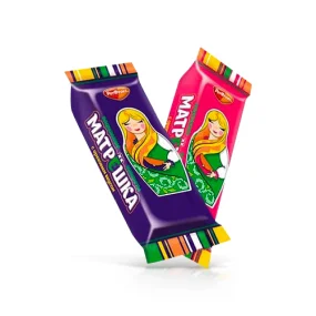 Konfekt - Matrjoschka, mit Nussgeschmack, mit Waffeln in kakaohaltiger Fettglasur, 300 g