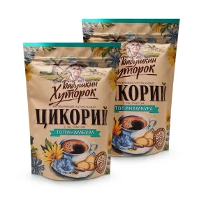  Цикорий натуральный с топинамбуром, пакет с ZIP застежкой, 100 г х 2 шт.