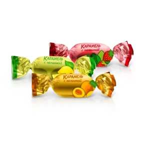 Hartkaramellen mit Aprikosen-, Zitronen- und Erdbeergeschmack, 250 g   