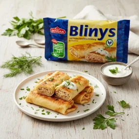 Bliny, Pfannkuchen mit Hähnchenfleischfüllung, Dovgan, 500 g