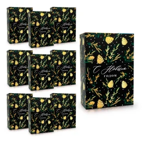 Подарочная коробка - Шишки, картон, 16 х 23 х 7,5 см, 10 шт.