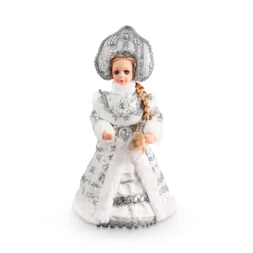 Figur - Schneewittchen, in weißem Pelzmantel und Kokoschnik, 35 cm Figur - Schneewittchen, in weißem Pelzmantel und Kokoschnik, 35 cm