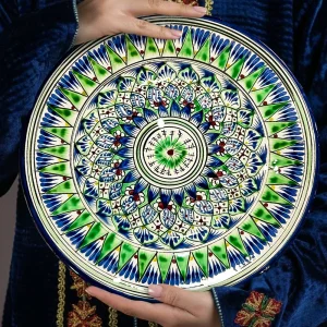 Lagan Teller - Risсhtan, Keramik, Handarbeit, Muster MIX, Ø 27 cm