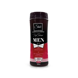 Herren Gel-Shampoo 3 in1 Red Power, SHIK Men, 250 ml