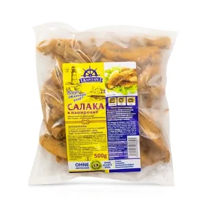 Салака по-домашнему, без головы, жареная в панировке, Kapitan, 500 г