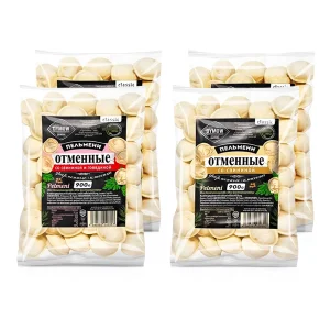 Набор пельменей - Отменные, с начинкой мяса свинины и говядины, Дымов, 4 x900 г