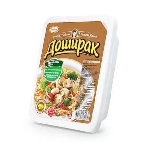 Лапша быстрого приготовления - Доширак со вкусом грибов, в тарелке, 90 г