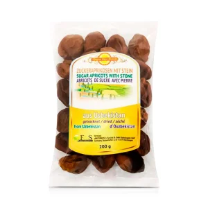 Zuckeraprikosen mit Stein, getrocknet, 200 g aus Usbekistan
