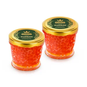Икра форели, зернистая, Премиум, 2 x 200 г
