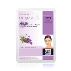 Тканевая маска для лица, с коллагеном и лавандой,  Dermal, 23 г