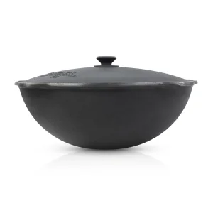 Казан чугунный, алюминиевая крышка, круглое дно, Ø 46,5 см, 16 л