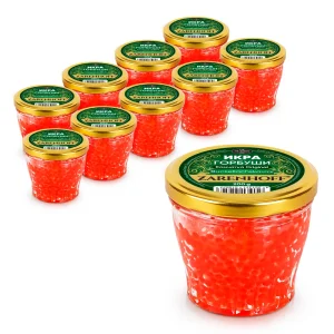 Buckellachs Kaviar Gorbuscha aus Kamtschatka Original, 10 Stk. 2 kg