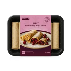 Bliny, Pfannkuchen mit Mohn und Kirschfüllung, Elena, 600 g