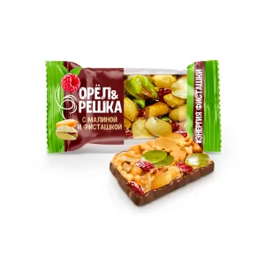 Мини-батончики - Орёл & Решка, с малиной и фисташкой, Невский кондитер, 300 г 