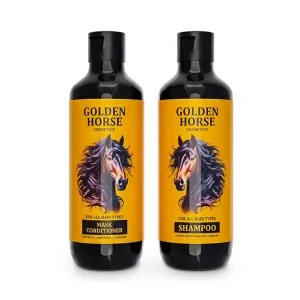 Подарочный набор для волос - Golden Horsе, 4D Power, шампунь + маска-кондиционер, 2 х 400 мл