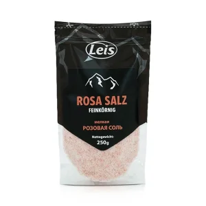 Розовая соль мелкая, с застежкой Ziploc, Leis, 250 г