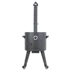 Feuerofen Utschak Ø 44 cm mit Abzugsrohr, für Kasan 16 l, Thermometer, Transportrollen,