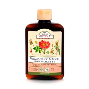 Массажное масло - Комплексное 5 в 1, Зелёная аптека, 200 мл