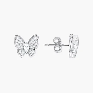 Kinderohrringe, Silber 925° , Zirkonia, Ohrstecker-Verschluss, 10 mm