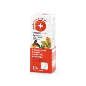 Balsam für Füße mit Rosskastanienextrakt und Blutegel, Domaschnij Doktor, 75 ml